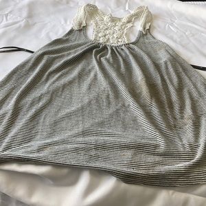 Black and white striped tank top